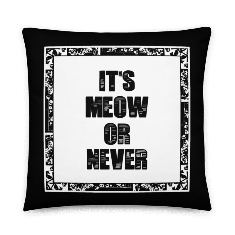 It's Meow or Never - 22" x 22" Accent Pillow