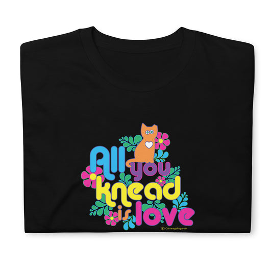 All you knead is love graphic cat t-shirt