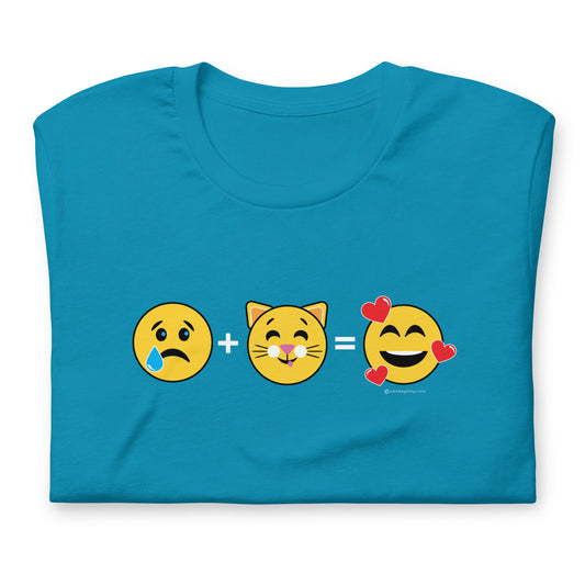 Sad+Cat=Happy Unisex Tee